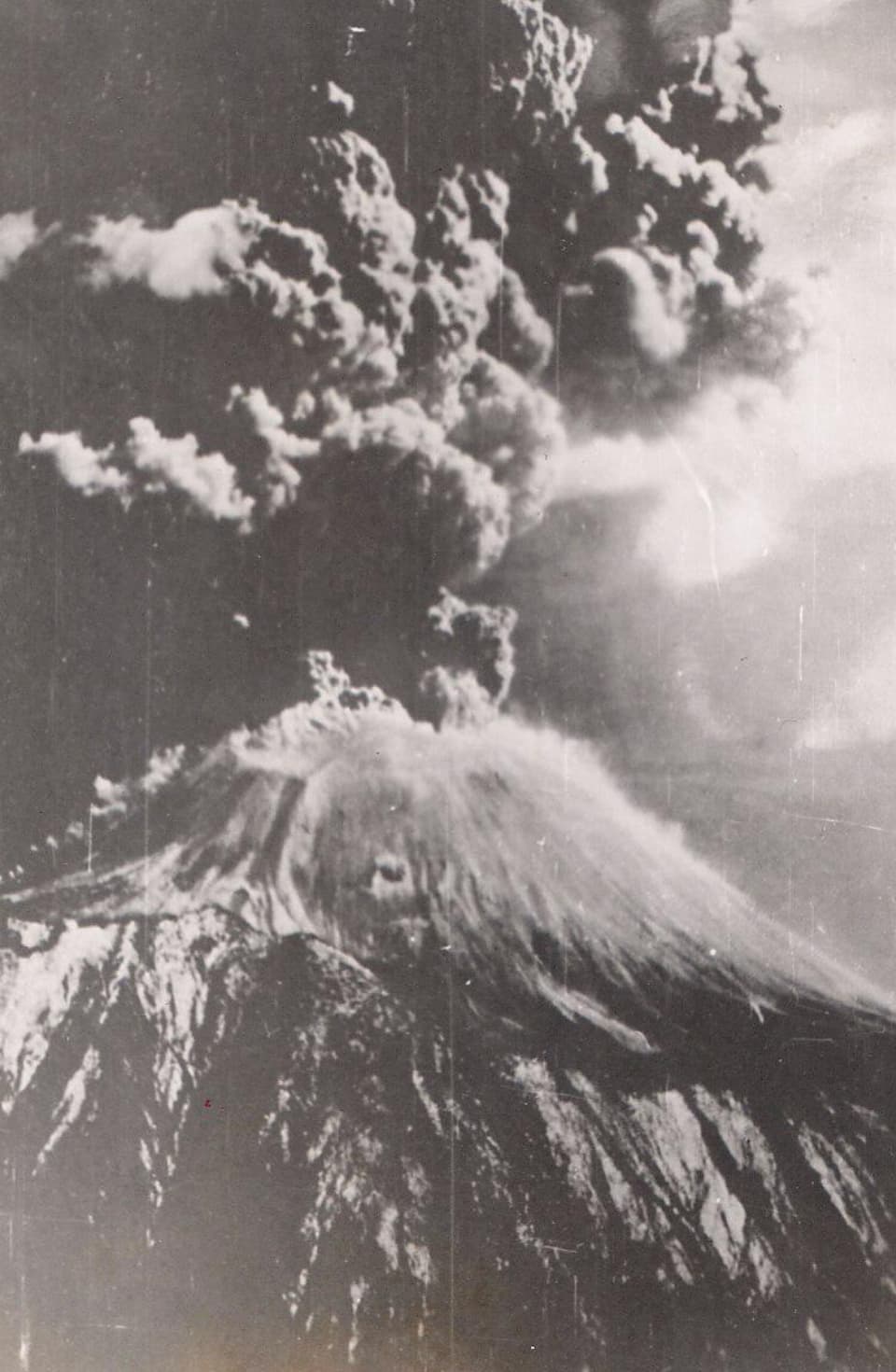 Mt. Vesuvius as seen during its most recent eruption in March 1944. 